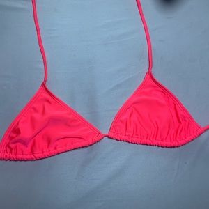 Neon pink bikini top